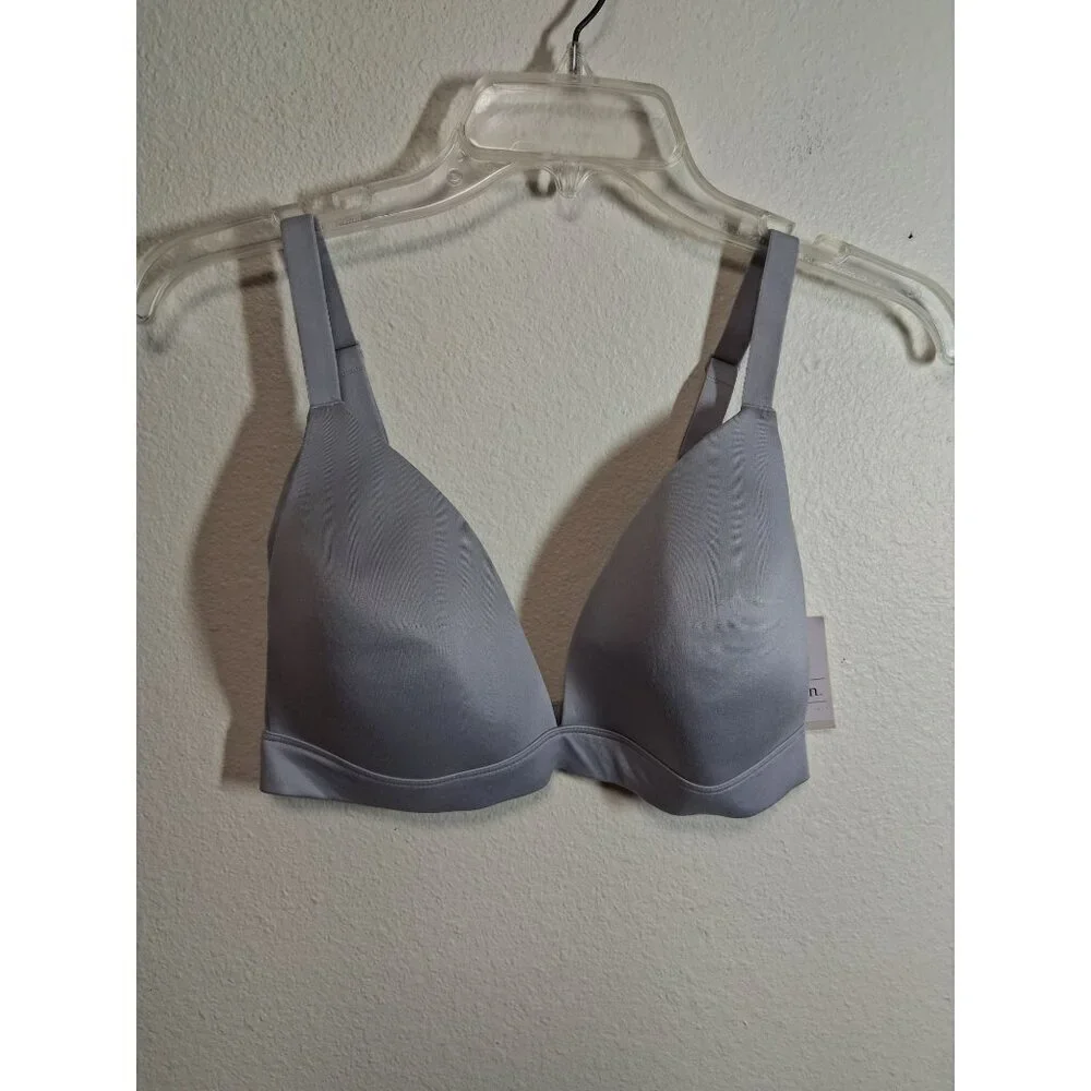 NWT Auden Bra Lined Wirefree Gray Women's Size 34DD